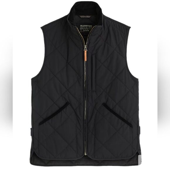 J.CREW Sussex Quilted Vest Black Men's  Size Medium - Picture 1 of 12